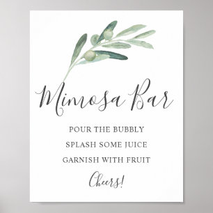 Affiche Bar à Mimosa Olive Verdure