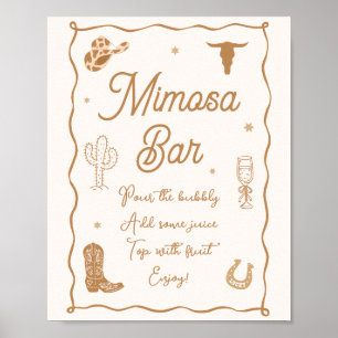 Affiche Bar à Mimosa pour Enterrement de Vie de Jeune Fill