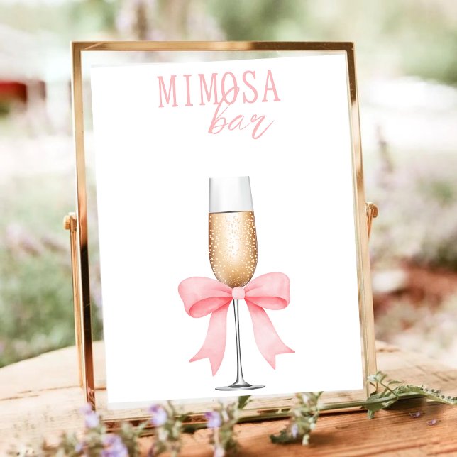 Affiche Bar à Mimosa pour enterrement de vie de jeune fill (Créateur téléchargé)