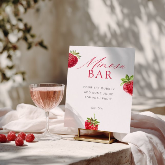 Affiche Bar à Mimosa pour la Baby Shower de Berry amoureus (Créateur téléchargé)