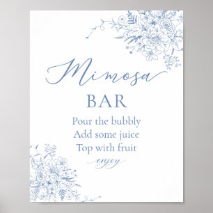 Affiche Bar à Mimosa pour une Baby Shower sur le thème "So