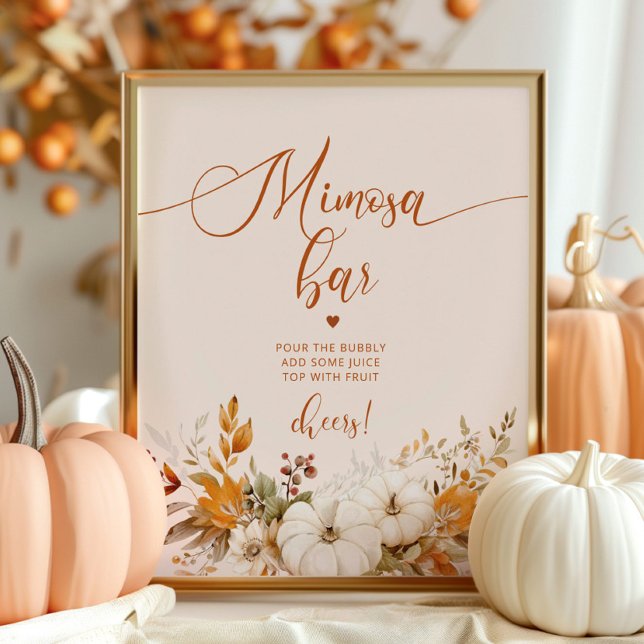 Affiche Bar à mimosa rustique d'automne (Créateur téléchargé)