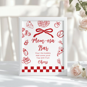 Affiche Bar à momosa Whimsical Bow Pizza Italien