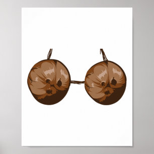 Affiche Bar à noix de coco d'été Halloween Costume amusant