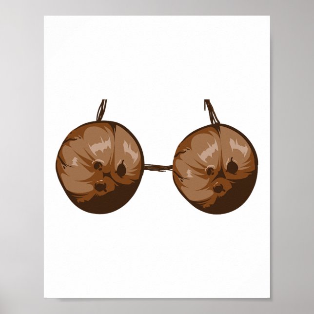 Affiche Bar à noix de coco d'été Halloween Costume amusant (Devant)