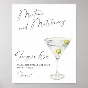 Affiche Bar à sangria pour enterrement de vie de jeune fil