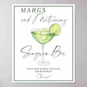 Affiche Bar à sangria pour la douche de mariée de Margarit
