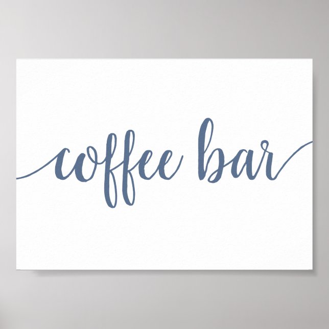 Affiche Bar Café Simple | Dusty Blue Any Event Sign (Devant)