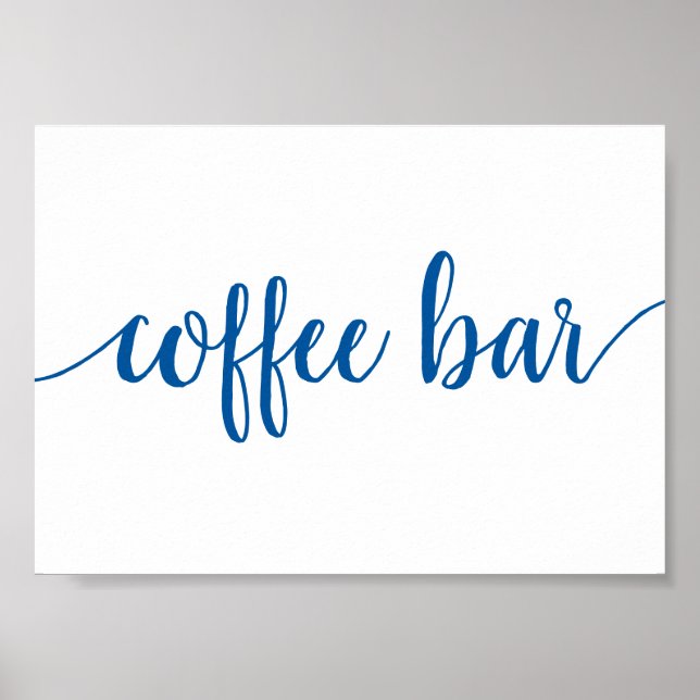 Affiche Bar Café Simple | French Blue Any Event Sign (Devant)