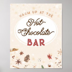 Affiche Bar Chocolat Chaud Vacances d'hiver Coca Retro Acc