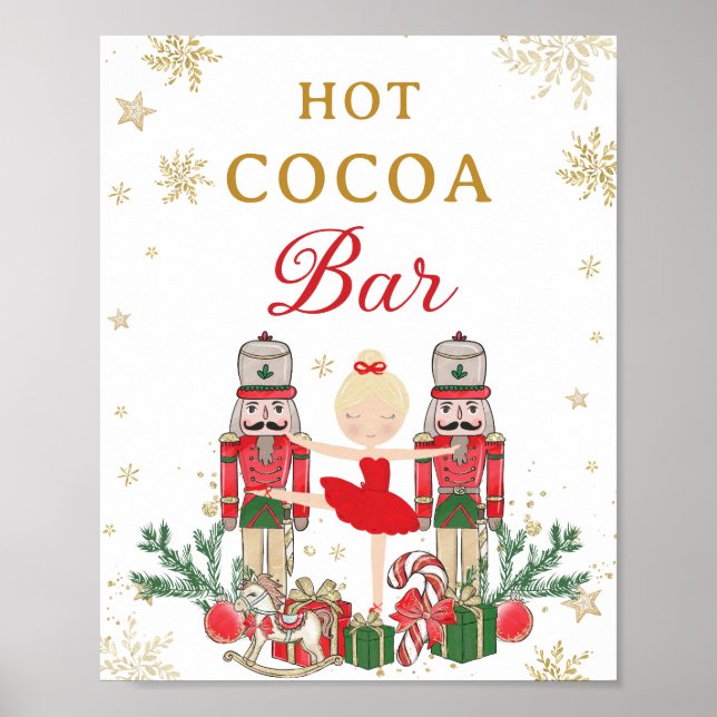 Affiche Bar de cacao chaud Red Nutcracker Winter Onederlan (Devant)