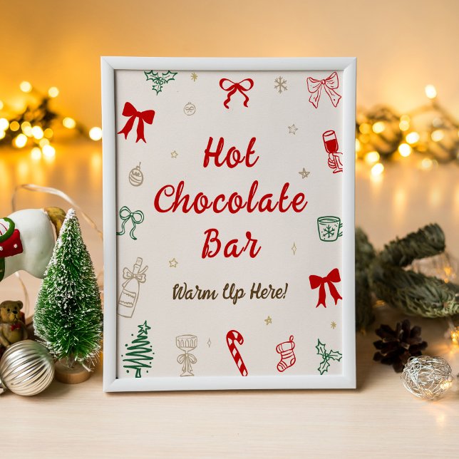 Affiche Bar de chocolat chaud de Noël (Créateur téléchargé)
