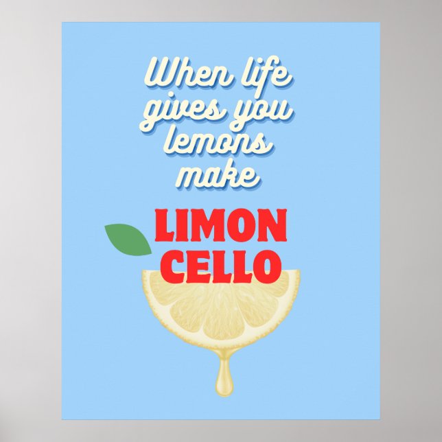 Affiche Bar de cuisine moderne Blue Italien Limoncello (Devant)
