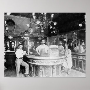 Affiche Bar de Paris, 1895. Photo ancienne