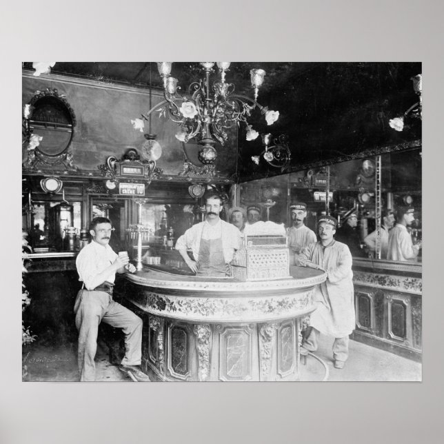 Affiche Bar de Paris, 1895. Photo ancienne (Devant)