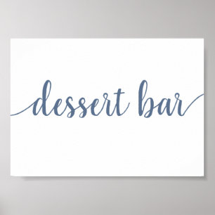 Affiche Bar Désert Simple   Dusty Blue Any Event Sign
