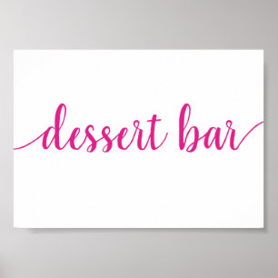 Affiche Bar Désert Simple   Hot Pink - Tout événement Sign