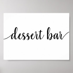Affiche Bar Désert Simple   Script noir Tout événement Sig