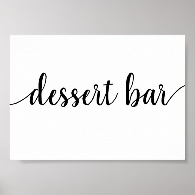 Affiche Bar Désert Simple | Script noir Tout événement Sig (Devant)