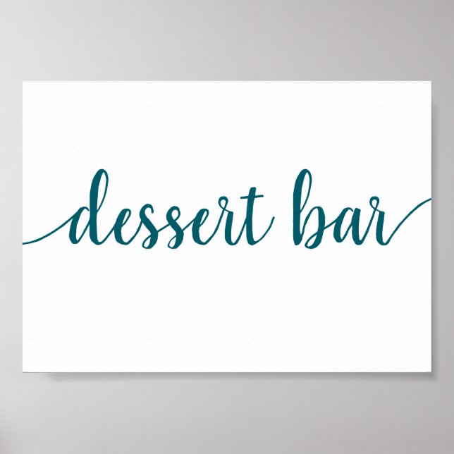 Affiche Bar Désert Simple | Turquoise Aqua Any Event Sign (Devant)