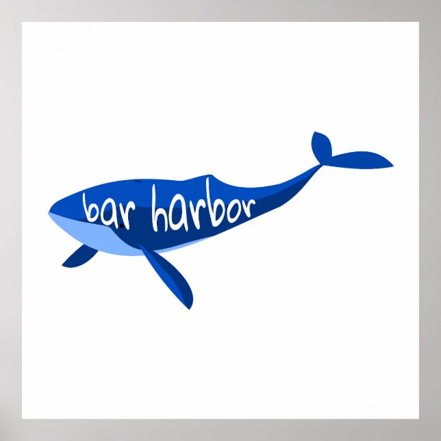 Affiche Bar Harbour Maine Whale (Devant)