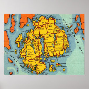 Affiche Bar Harbour - Parc Acadia