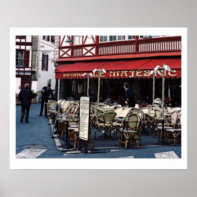 Affiche bar Le Majestic, mi-hiver (Devant)