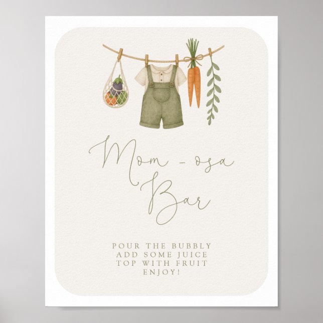 Affiche Bar Maman-osa Baby shower cultivé localement (Devant)