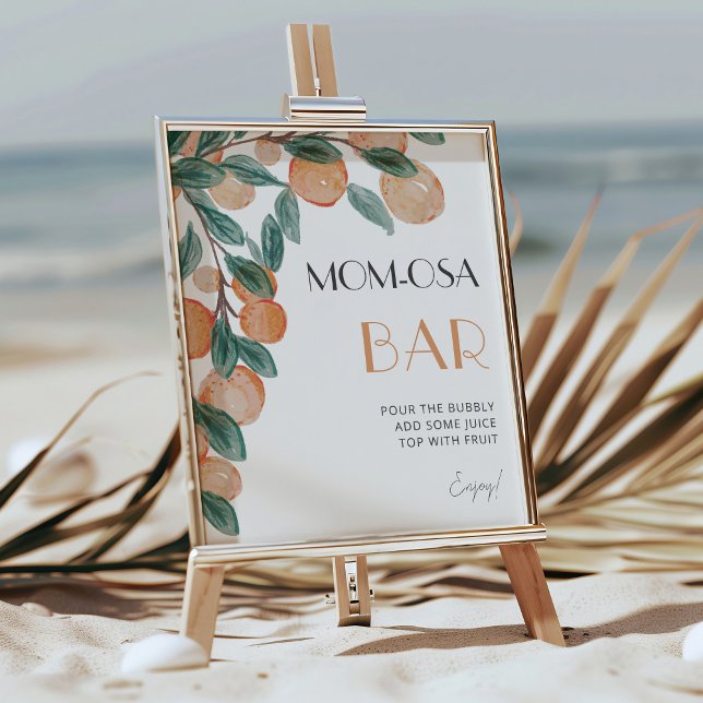 Affiche Bar Mandarin Momosa pour Baby Shower (Créateur téléchargé)