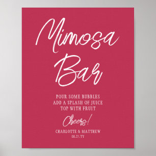Affiche Bar Mimosa Acclamations Écriture Moderne Viva Mage