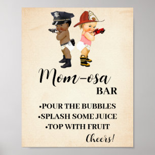 Affiche Bar Mimosa Bar Little Recruit Baby Shower
