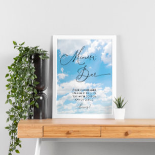 Affiche Bar Mimosa Sur Cloud Neuf 9 Fêtes des mariées