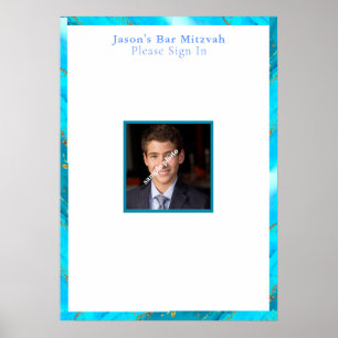 Affiche Bar Mitzvah, Custom, Photo Se connecter Carte