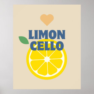 Affiche Bar moderne italien Limoncello Lemons