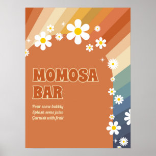 Affiche Bar Retro Vintage Rainbow Momosa
