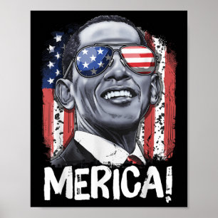 Affiche Barack Obama 4 juillet Merica Hommes Femmes Usa Am