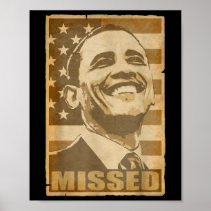 Affiche Barack Obama a manqué l'affiche Torn