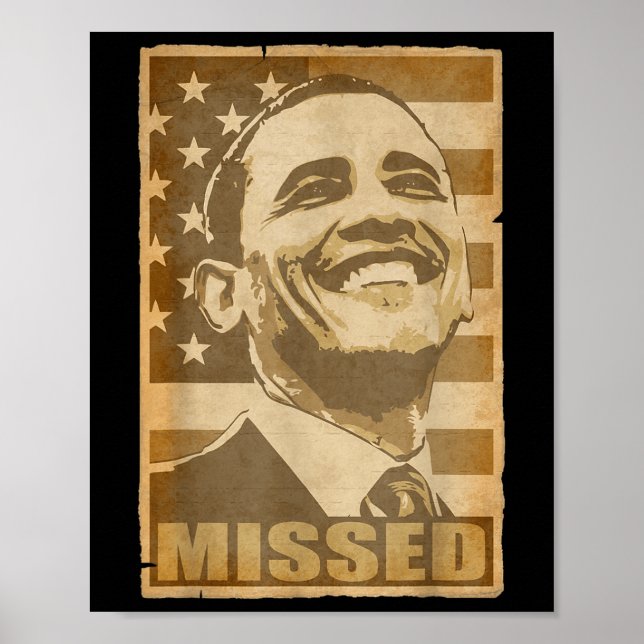 Affiche Barack Obama a manqué l'affiche Torn (Devant)