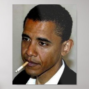 Affiche Barack Obama fume