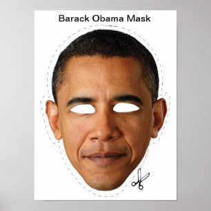 Affiche Barack Obama Halloween Mask