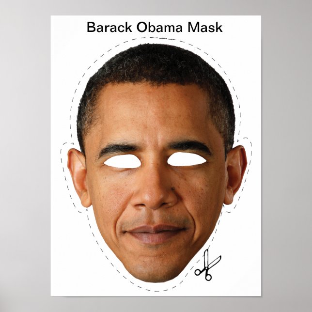 Affiche Barack Obama Halloween Mask (Devant)