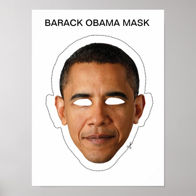 Affiche Barack Obama Masque (Devant)