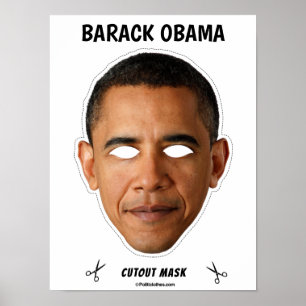 Affiche BARACK OBAMA Masque d'Halloween