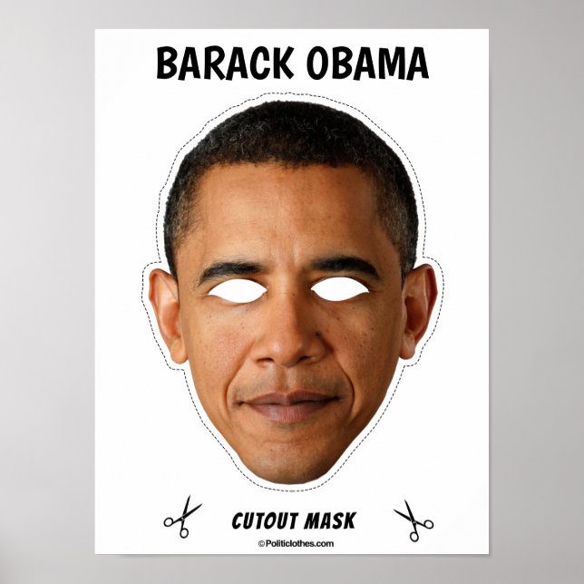 Affiche BARACK OBAMA Masque d'Halloween (Devant)