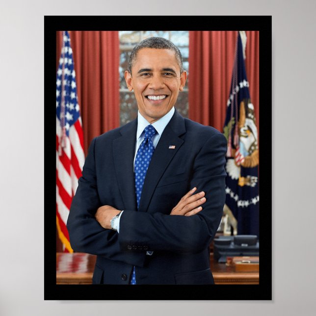 Affiche Barack Obama Photo 44ème Président Potus Patriotic (Devant)