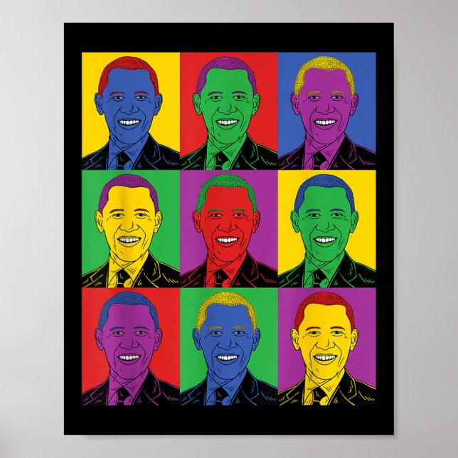 Affiche Barack Obama Pop Art - Histoire Vintage Tee (Devant)