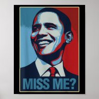 Barack Obama Portrait Miss Me Citation Libéral Dém