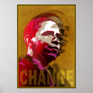 Affiche Barack Obama Red & Gold
