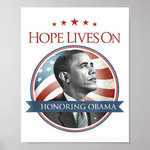 Affiche Barack Obama Tribute Art Hope Lives On T-shirt.png