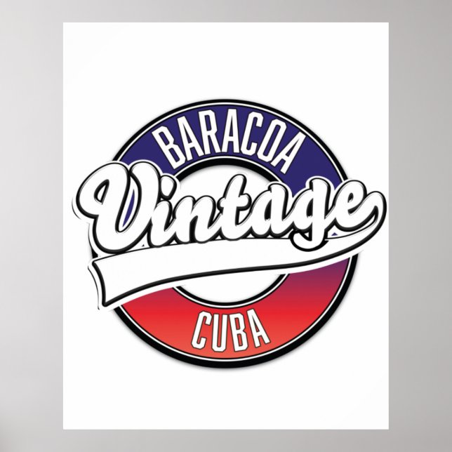 Affiche Baracoa cuba logo vintage (Devant)